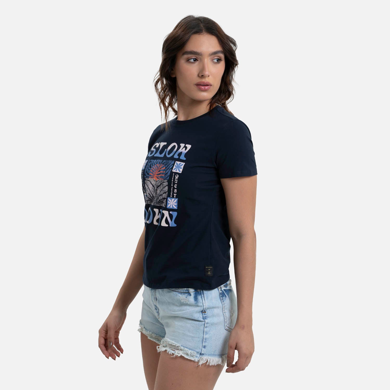 CAMISETA PREMIUM MANGA CORTA COLOR AZUL OSCURO