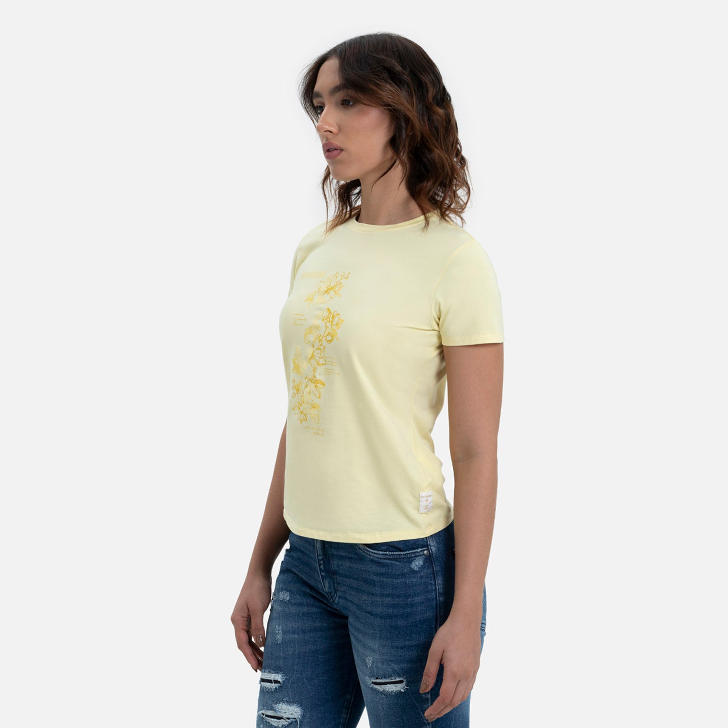 CAMISETA PREMIUM MANGA CORTA COLOR BANANA PALIDO