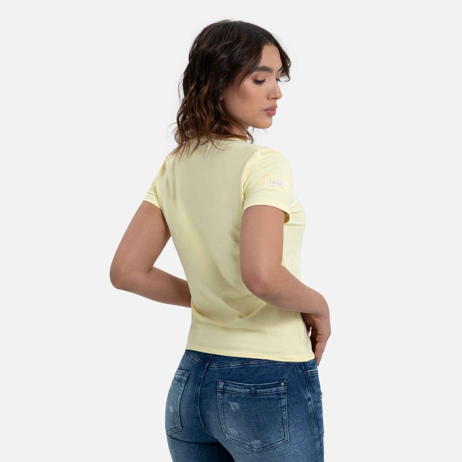 CAMISETA PREMIUM MANGA CORTA COLOR BANANA PALIDO