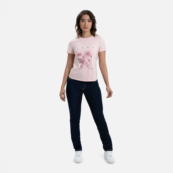 CAMISETA PREMIUM MANGA CORTA COLOR ROSADO FRESA