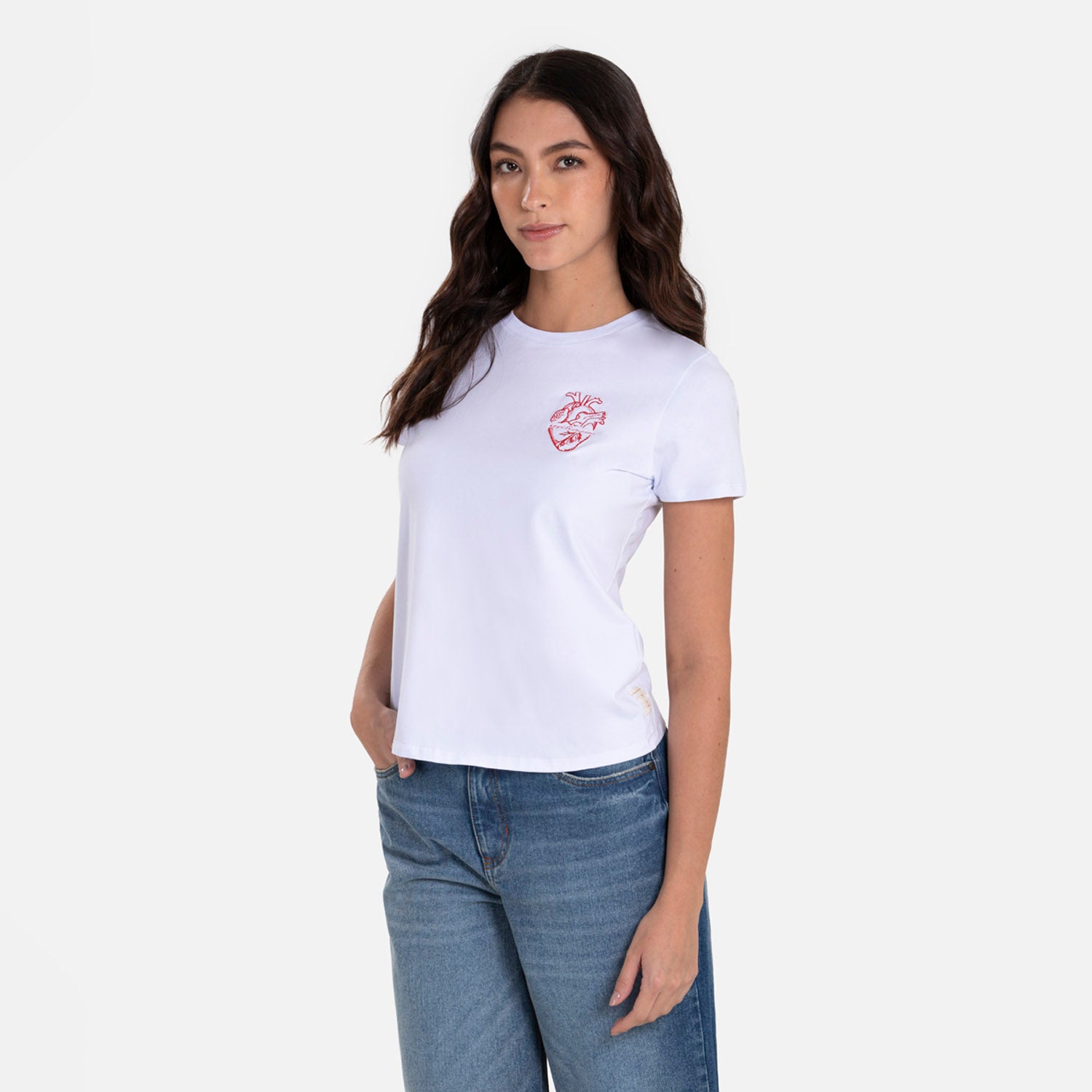 CAMISETA PREMIUM MANGA CORTA COLOR BLANCO OPTICO