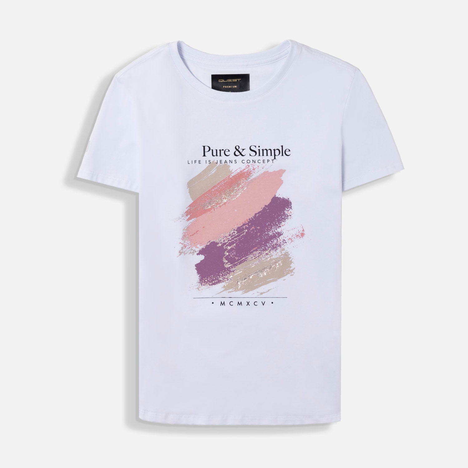 CAMISETA PREMIUM MANGA CORTA COLOR BLANCO OPTICO