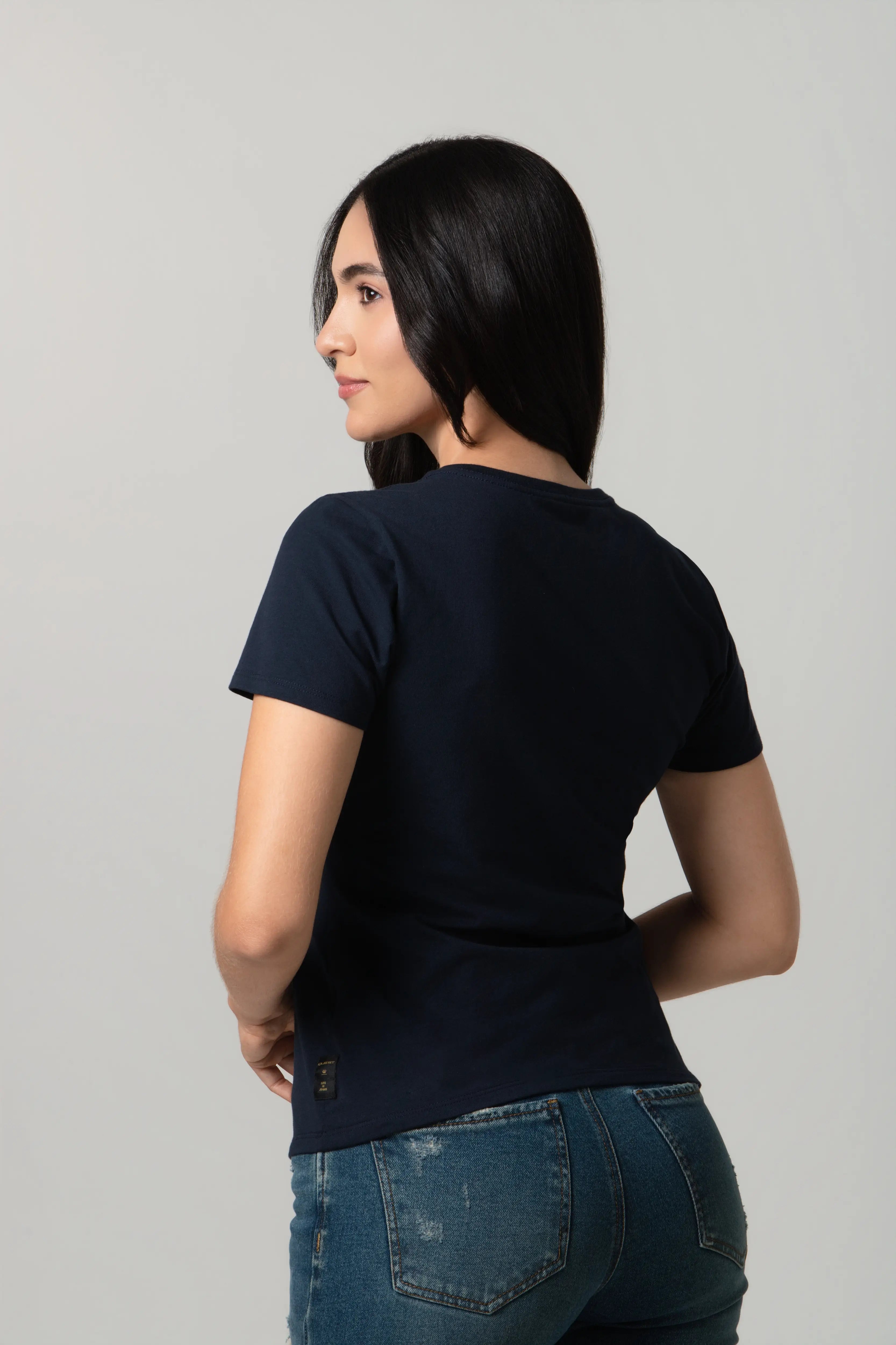 CAMISETA PREMIUM MANGA CORTA COLOR AZUL OSCURO