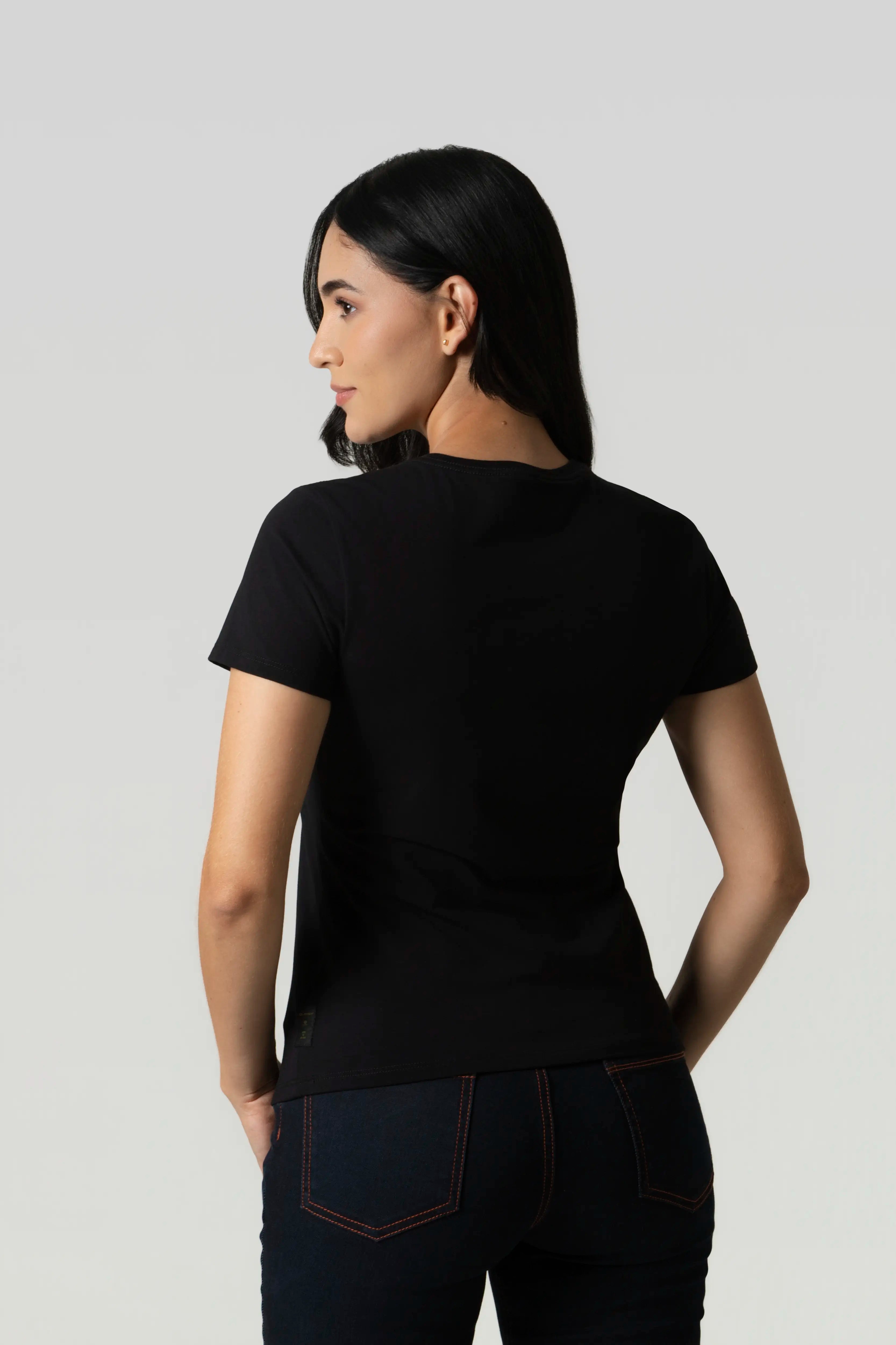 CAMISETA PREMIUM MANGA CORTA COLOR NEGRO