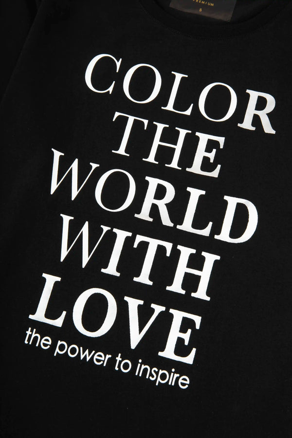 CAMISETA PREMIUM MANGA CORTA COLOR NEGRO