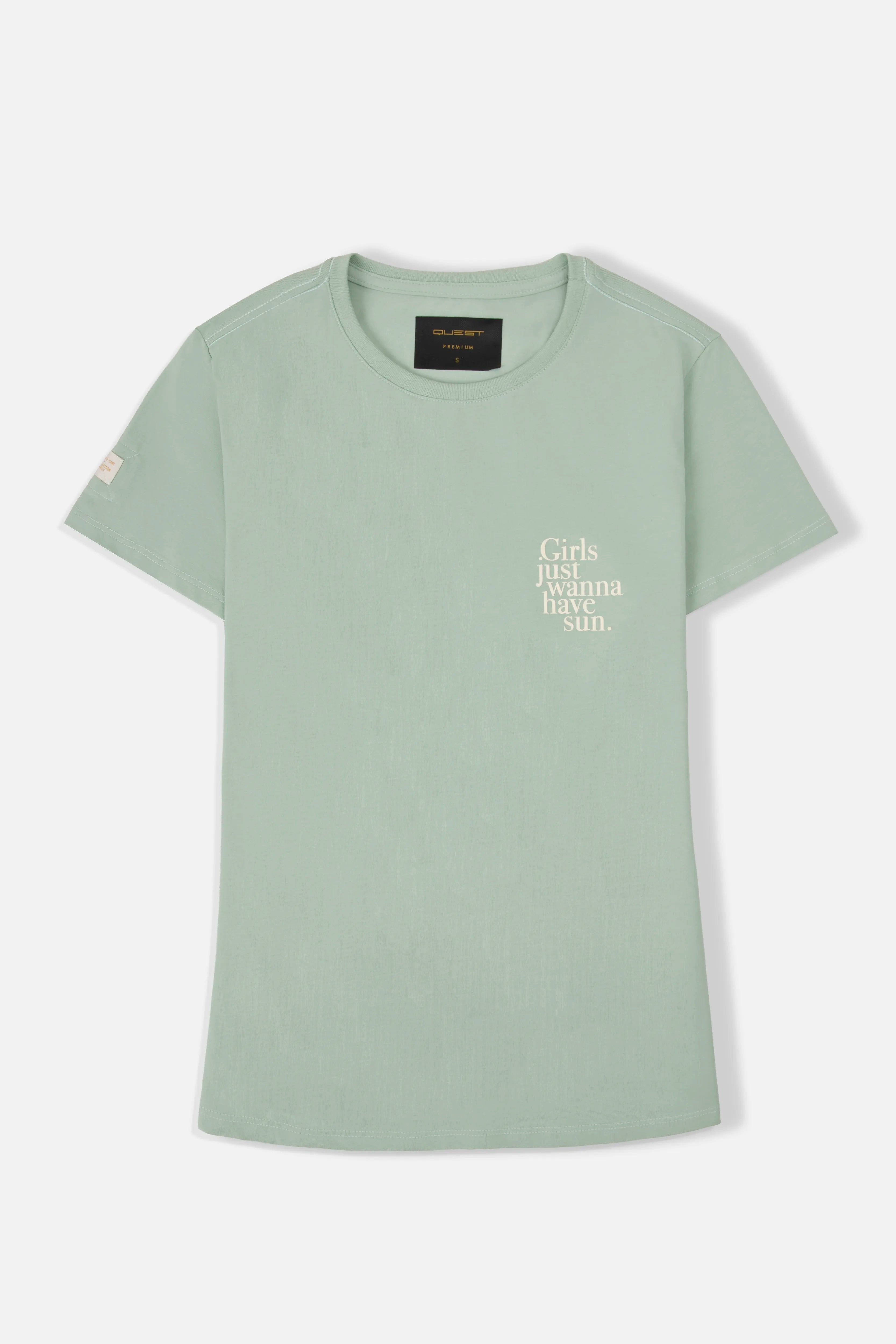 CAMISETA PREMIUM MANGA CORTA COLOR FROSTY GREEN