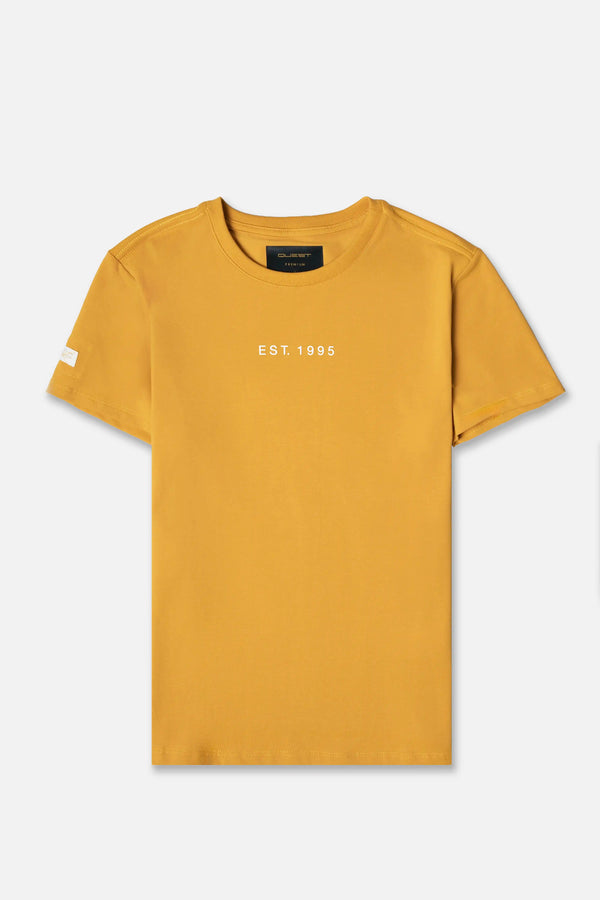 CAMISETA PREMIUM MANGA CORTA COLOR MOSTAZA