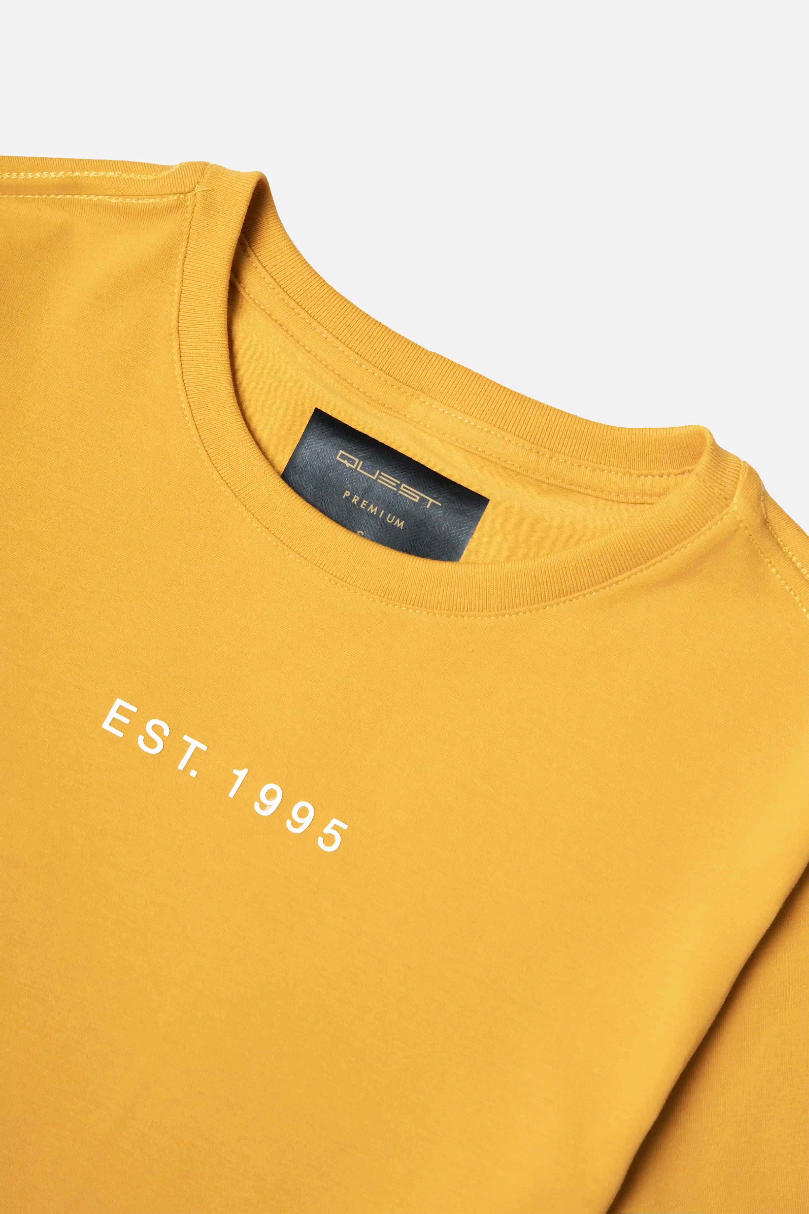 CAMISETA PREMIUM MANGA CORTA COLOR MOSTAZA