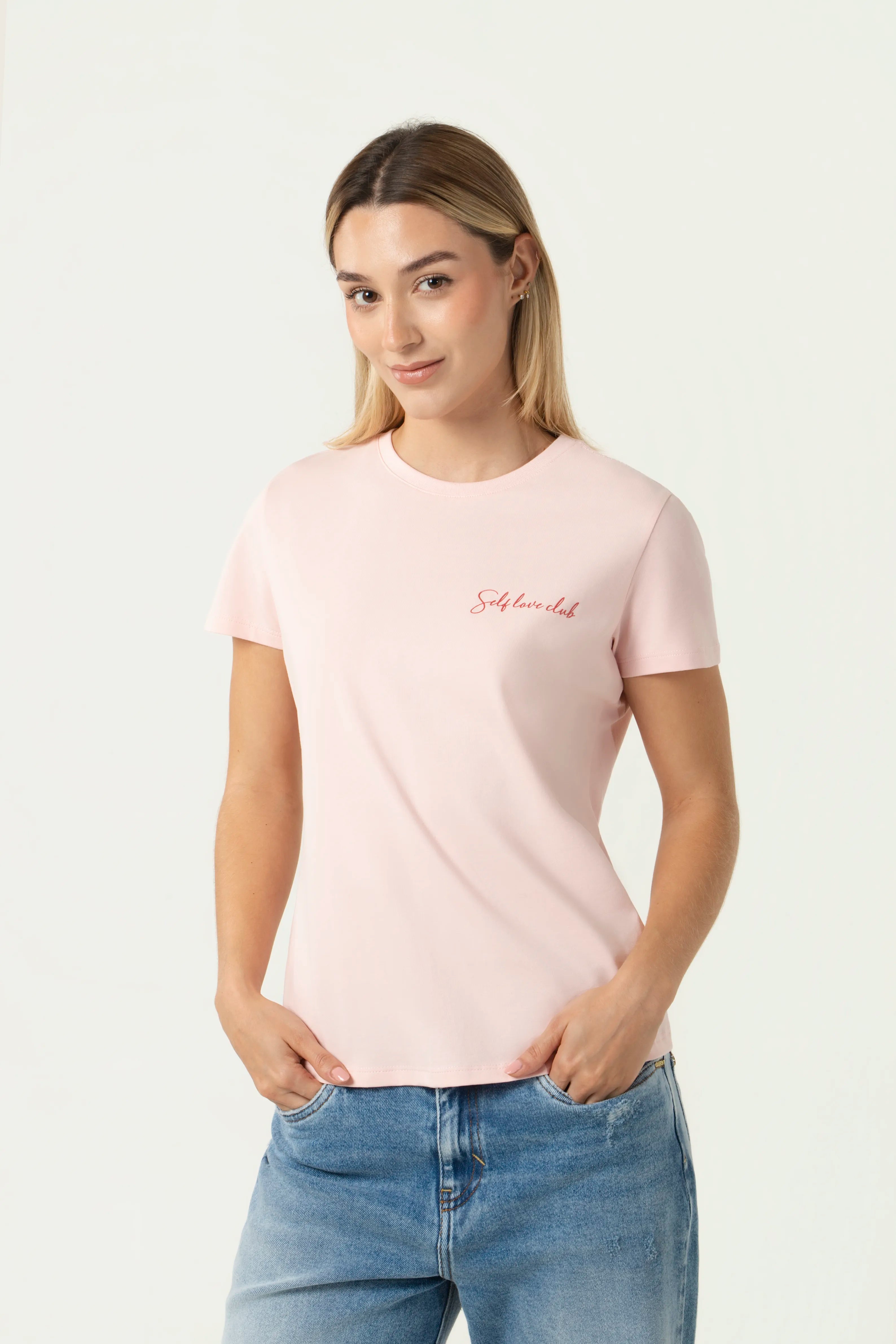CAMISETA PREMIUM MANGA CORTA COLOR ROSADO FRESA