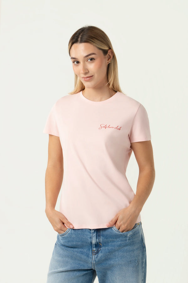 CAMISETA PREMIUM MANGA CORTA COLOR ROSADO FRESA