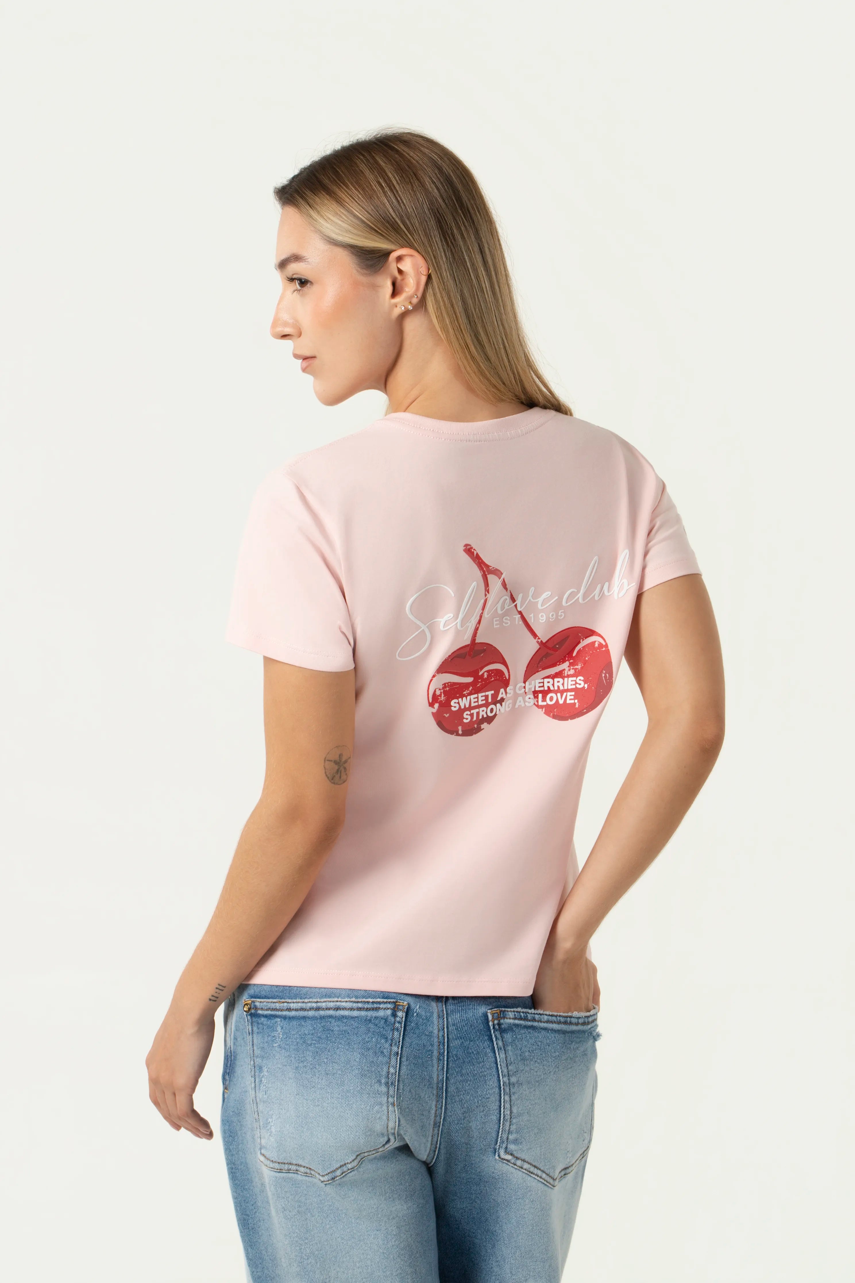 CAMISETA PREMIUM MANGA CORTA COLOR ROSADO FRESA