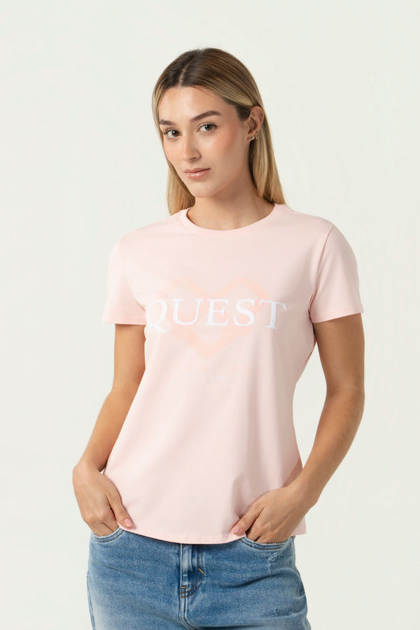 CAMISETA PREMIUM MANGA CORTA COLOR ROSADO FRESA