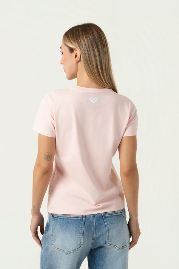 CAMISETA PREMIUM MANGA CORTA COLOR ROSADO FRESA