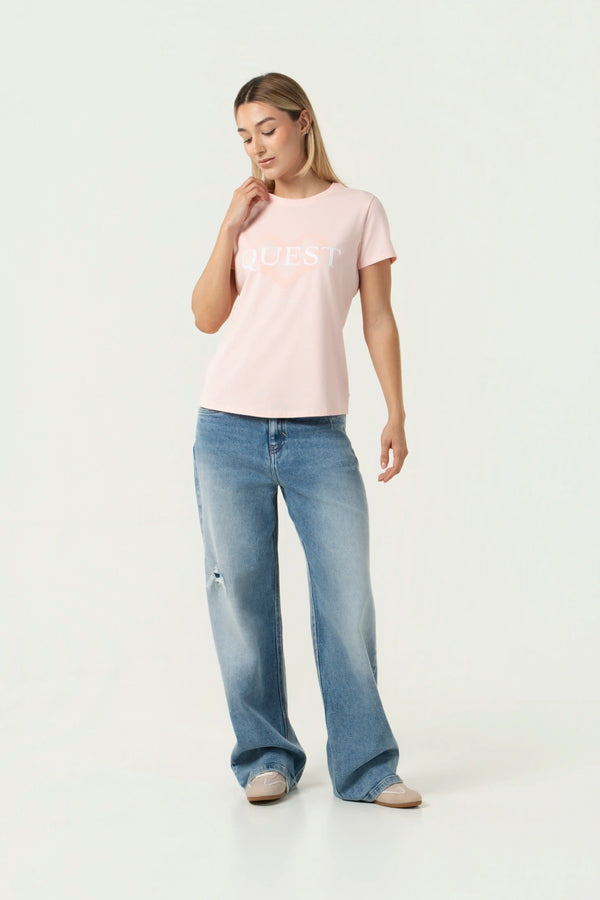 CAMISETA PREMIUM MANGA CORTA COLOR ROSADO FRESA