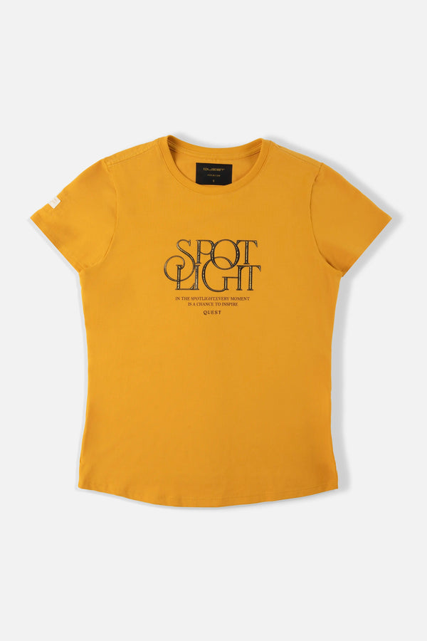 CAMISETA PREMIUM MANGA CORTA COLOR MOSTAZA