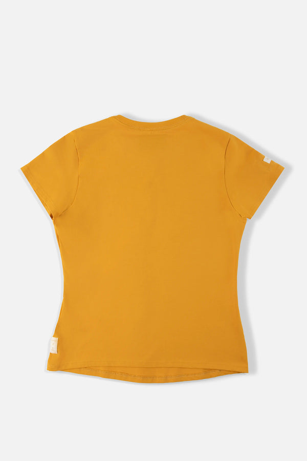 CAMISETA PREMIUM MANGA CORTA COLOR MOSTAZA