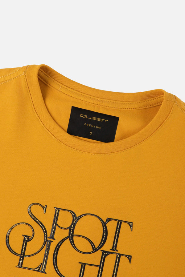CAMISETA PREMIUM MANGA CORTA COLOR MOSTAZA