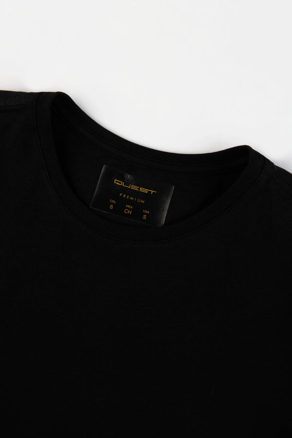 CAMISETA PREMIUM MANGA CORTA COLOR NEGRO