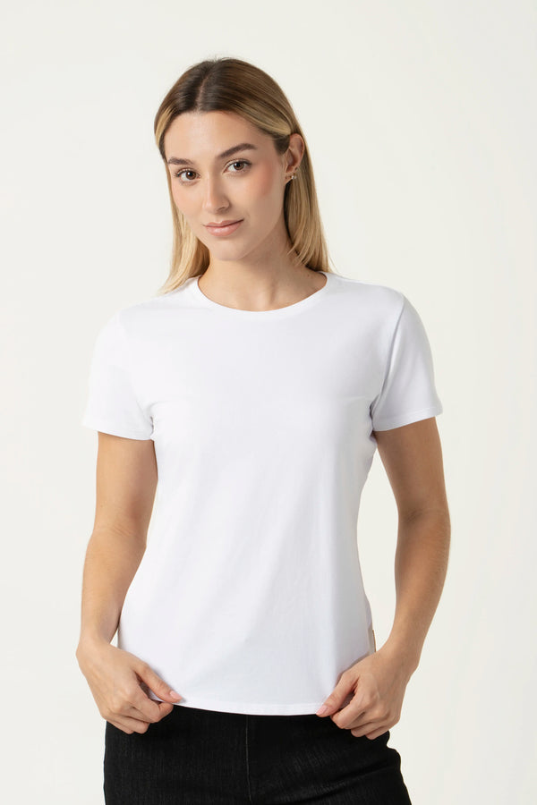CAMISETA PREMIUM MANGA CORTA COLOR BLANCO