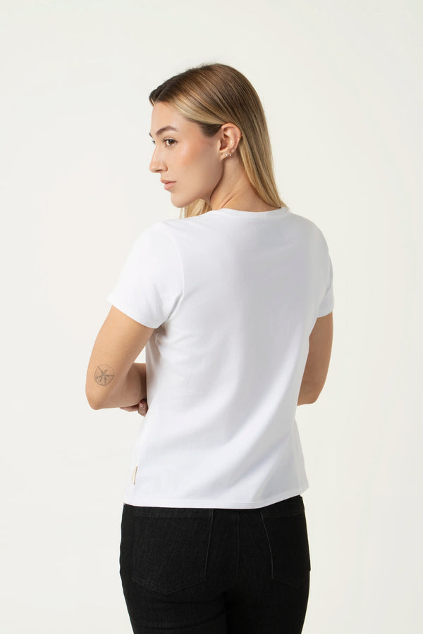 CAMISETA PREMIUM MANGA CORTA COLOR BLANCO