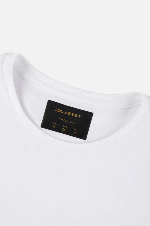 CAMISETA PREMIUM MANGA CORTA COLOR BLANCO