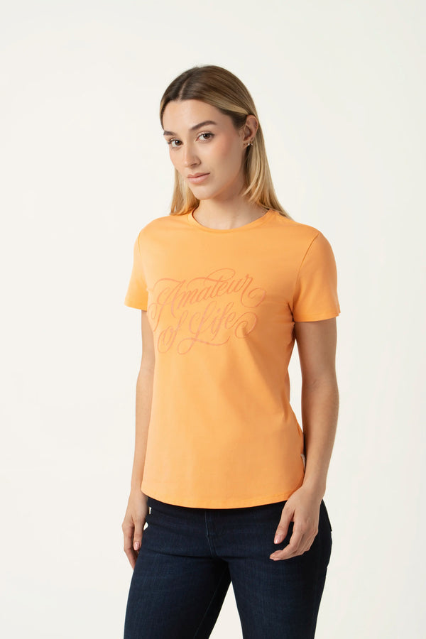 CAMISETA PREMIUM MANGA CORTA COLOR MELON CLARO