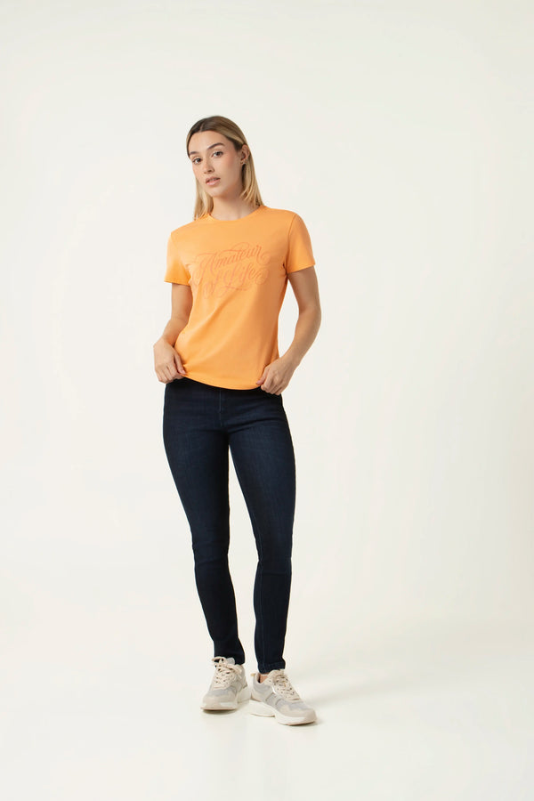 CAMISETA PREMIUM MANGA CORTA COLOR MELON CLARO
