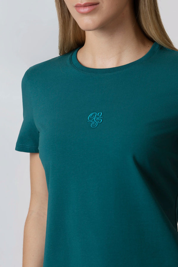 CAMISETA PREMIUM MANGA CORTA COLOR VERDE TEAL