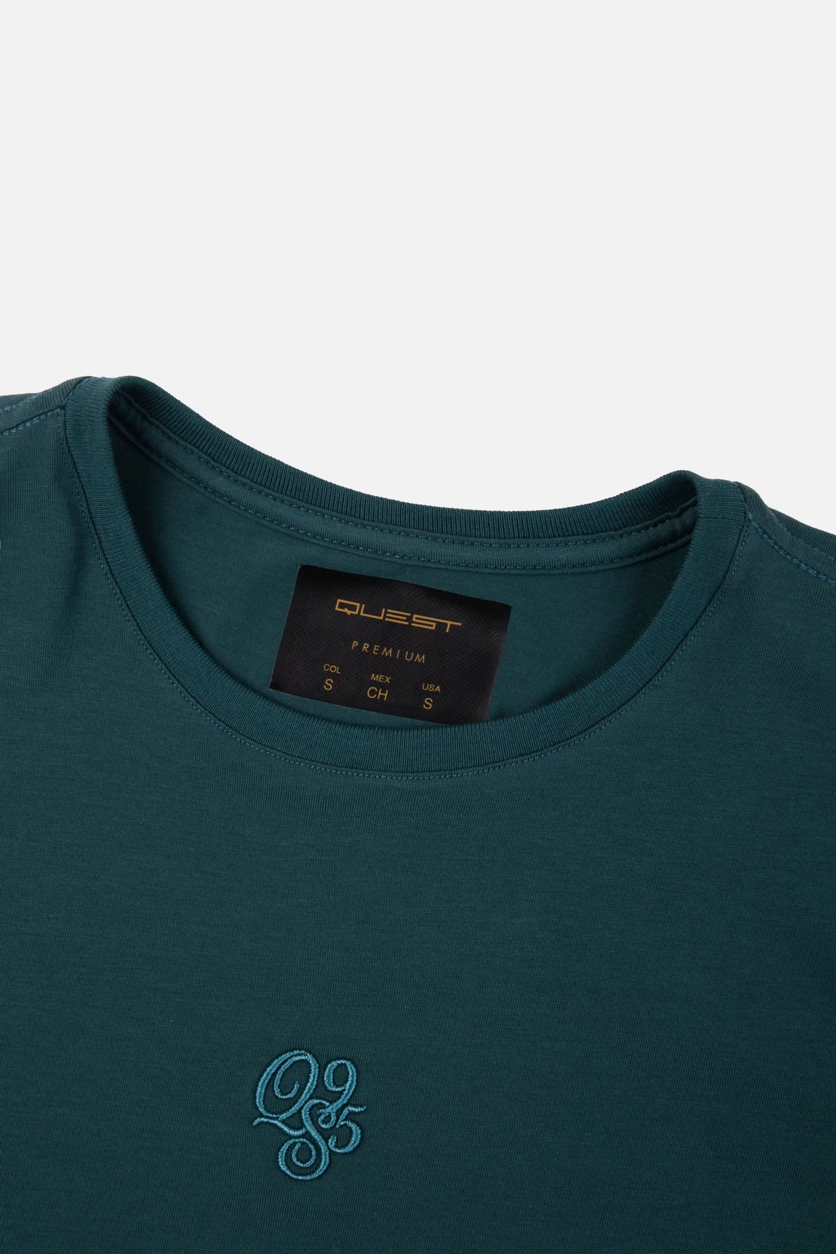 CAMISETA PREMIUM MANGA CORTA COLOR VERDE TEAL