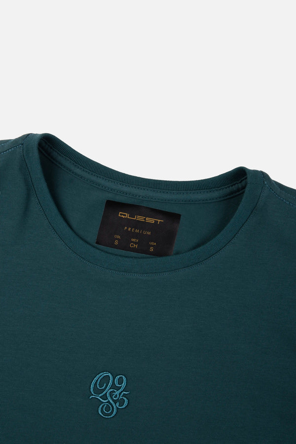 CAMISETA PREMIUM MANGA CORTA COLOR VERDE TEAL