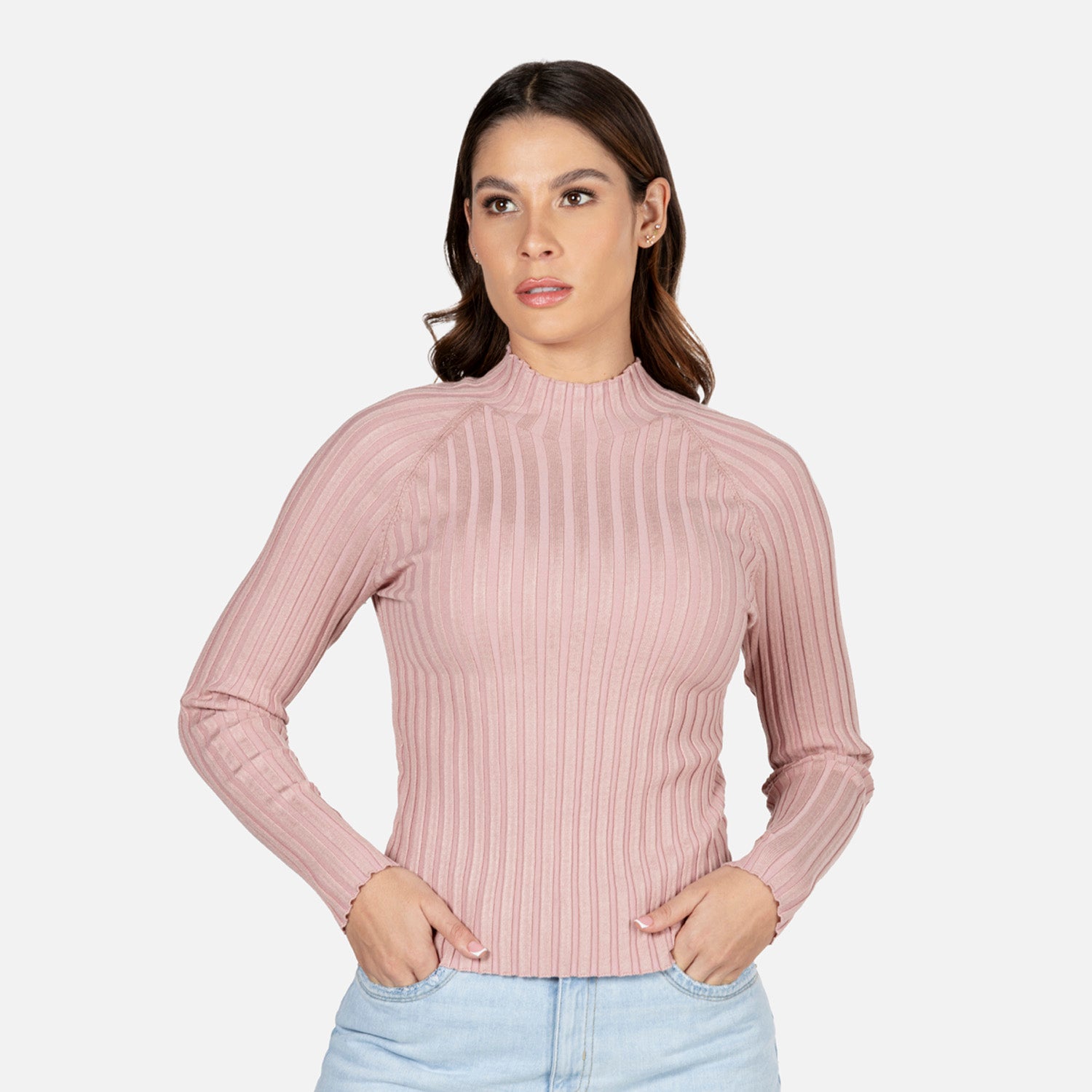 SWEATER CERRADO COLOR NUDE