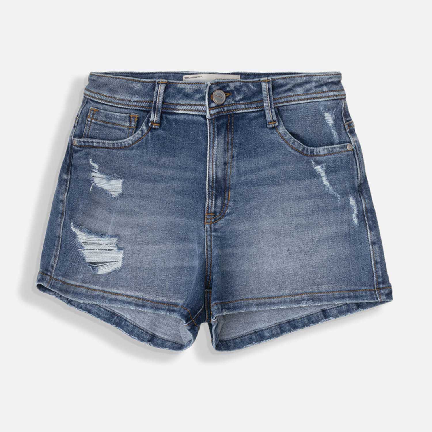 SHORT 5 BOLSILLOS COLOR AZUL MEDIO