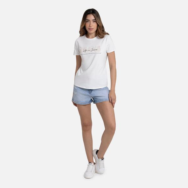 SHORT 5 BOLSILLOS COLOR AZUL CLARO