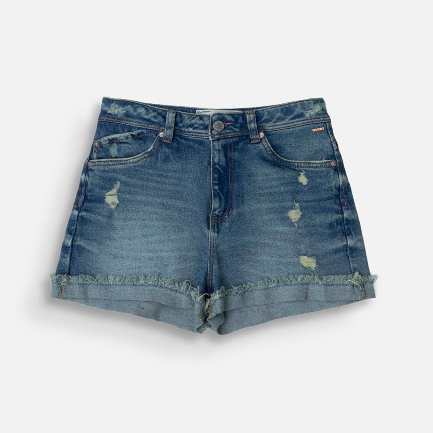 SHORT 5 BOLSILLOS COLOR AZUL MEDIO