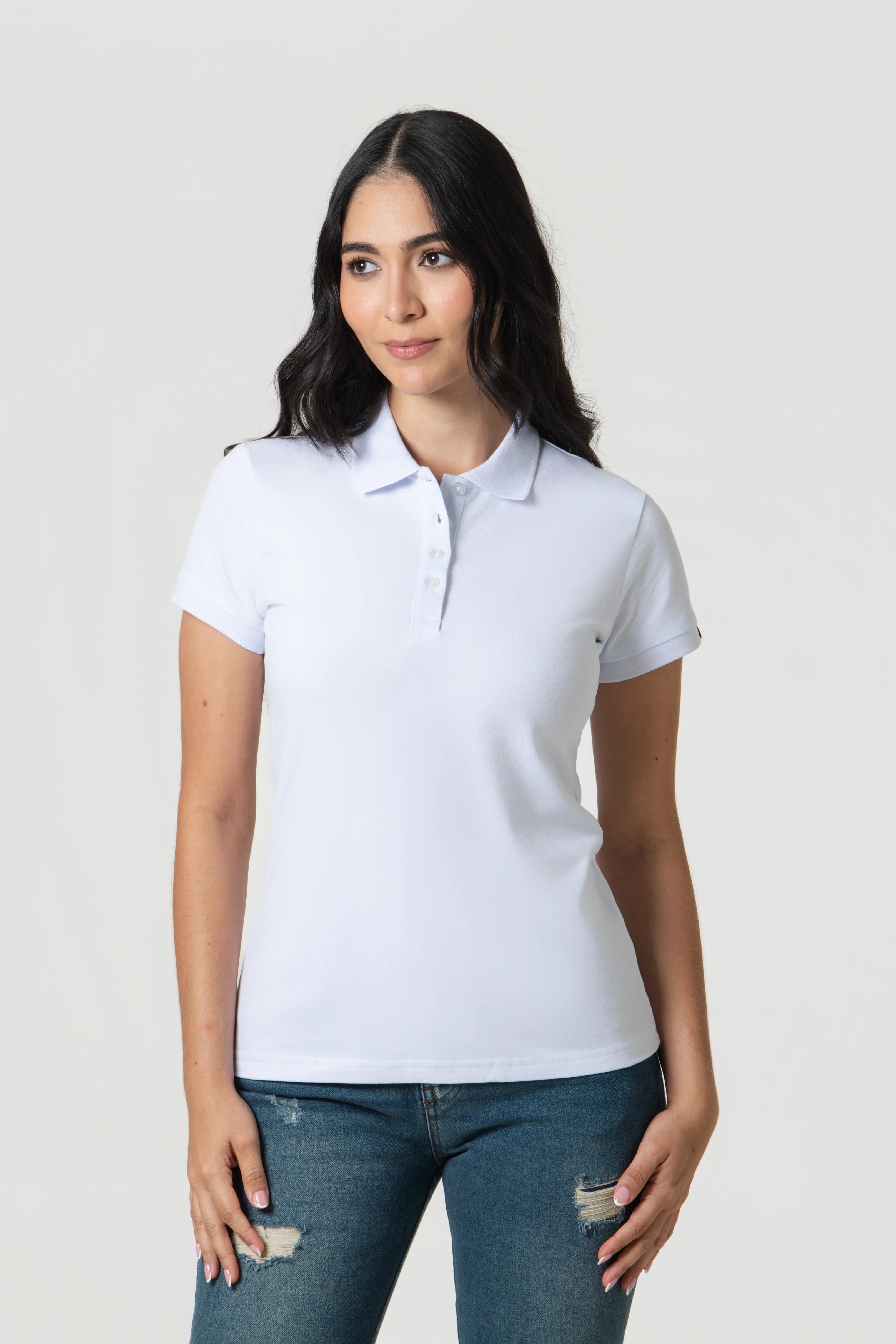 POLO SLIM COLOR BLANCO OPTICO