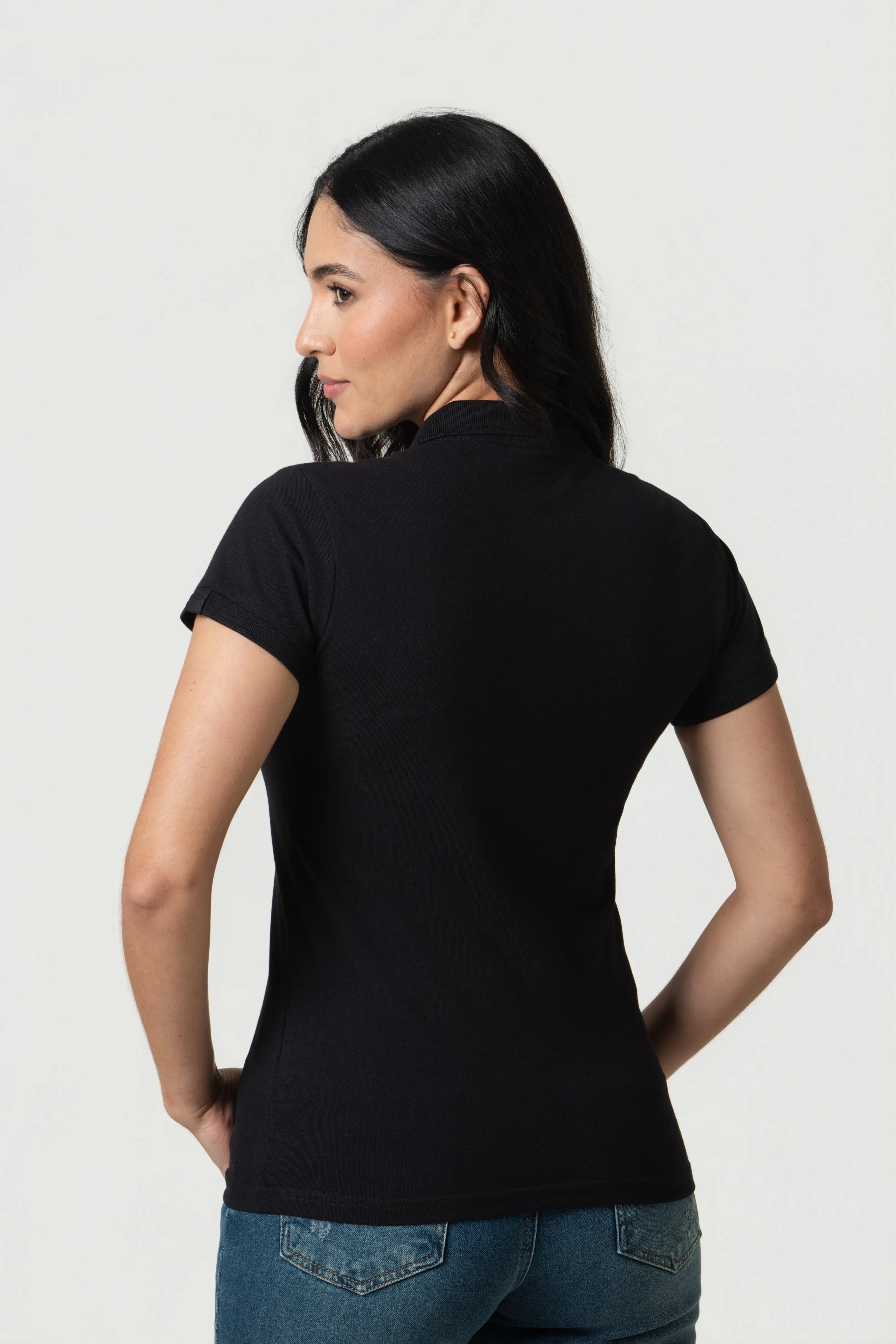 POLO SLIM COLOR NEGRO