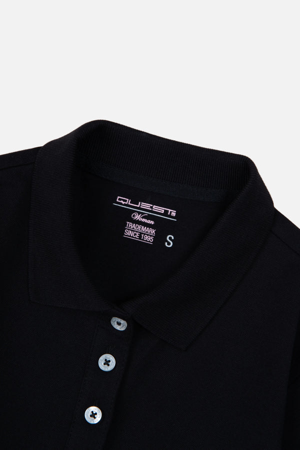 POLO SLIM COLOR NEGRO