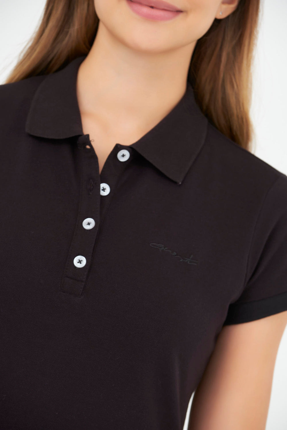 POLO SLIM COLOR NEGRO