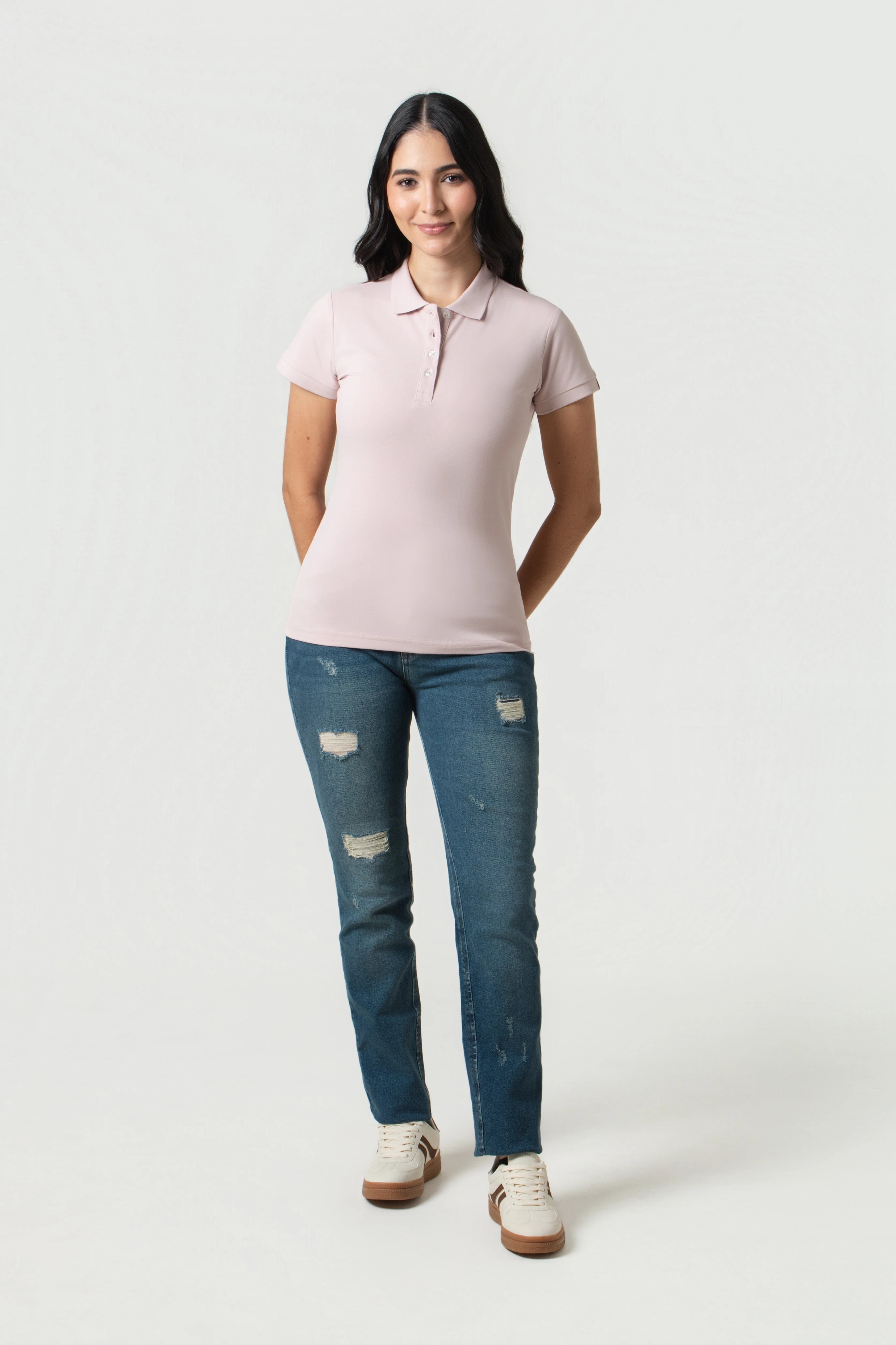 POLO SLIM COLOR VIOLETA ICE