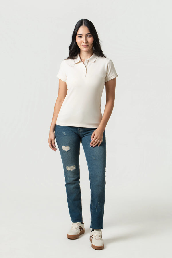 POLO SLIM COLOR WHITECAP GRAY