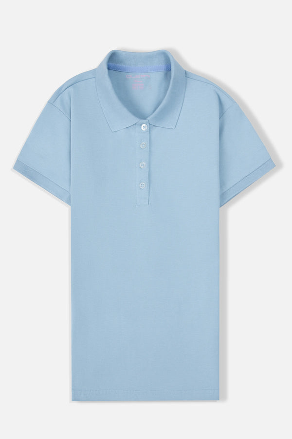 POLO SLIM COLOR AZUL GLACIAR