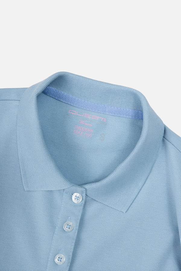 POLO SLIM COLOR AZUL GLACIAR