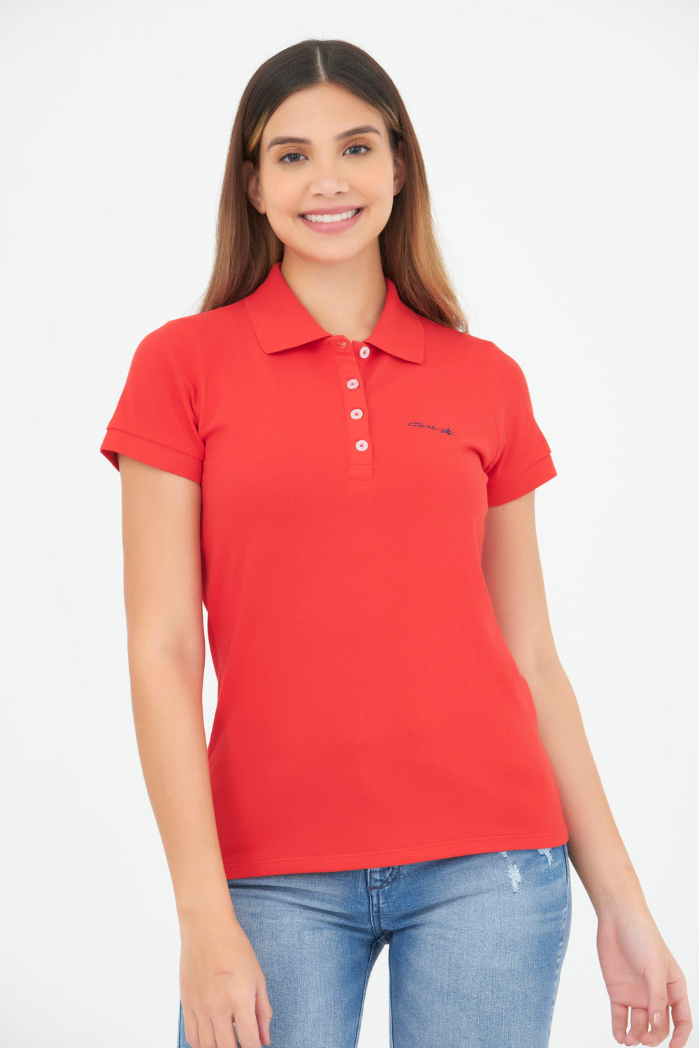 POLO SLIM COLOR ROJO CEREZA