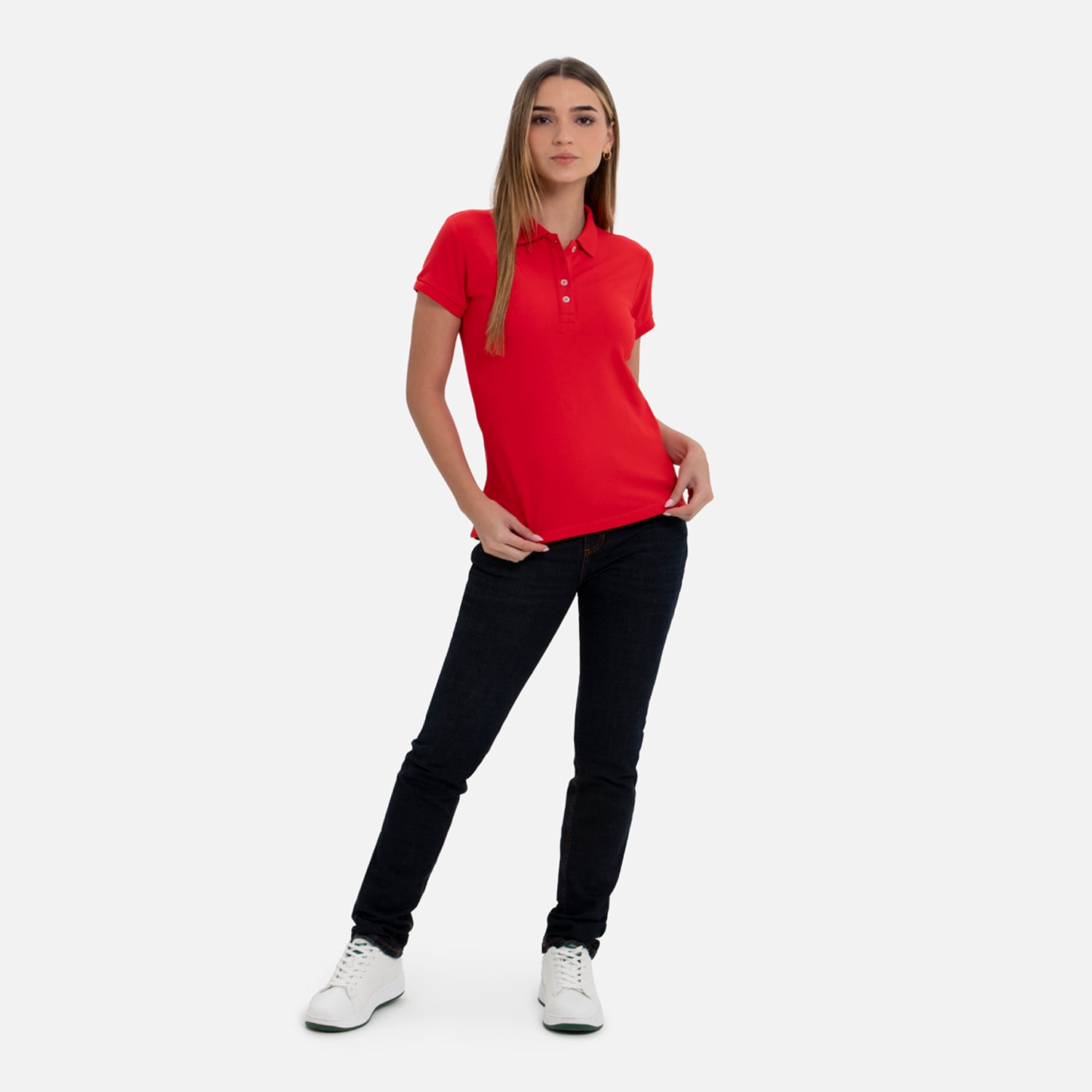 POLO SLIM COLOR ROJO CEREZA