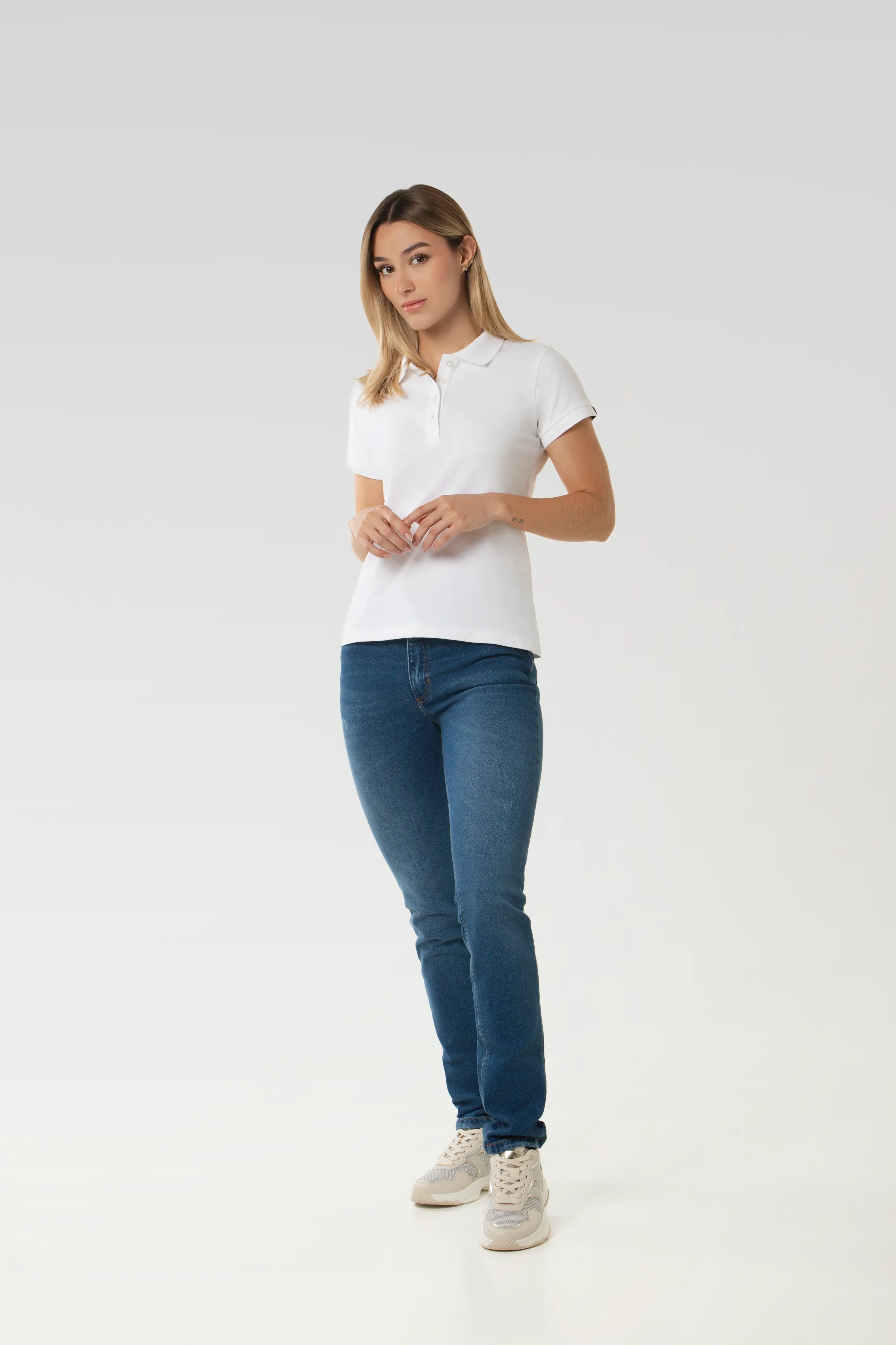 POLO SLIM COLOR BLANCO